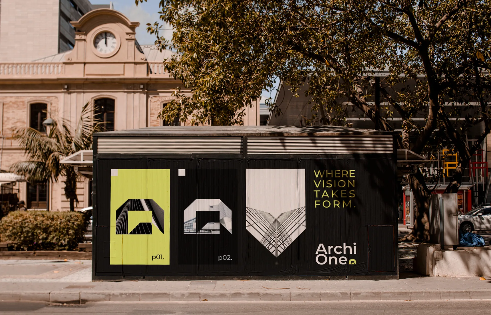 Archi One identity posters and outdoor applications